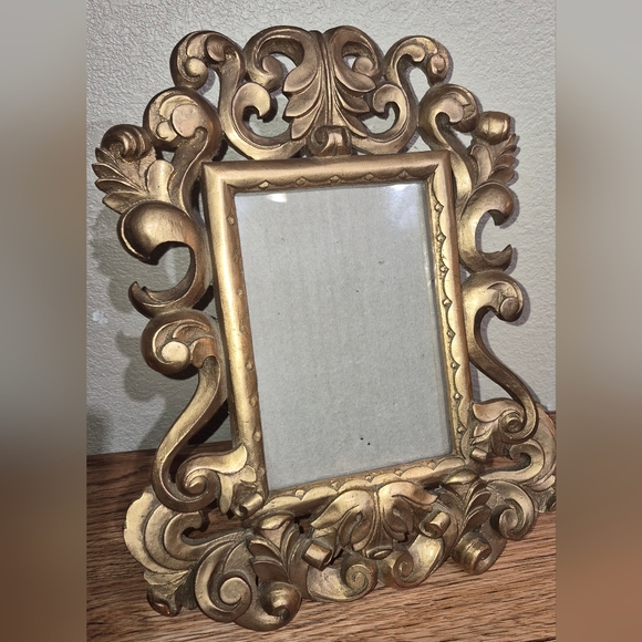 Other - Ornate Gold Picture Frame For 5X7 Picture, Heavy Duty